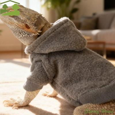 Hamster Warmer Tops Warm Lizards Clothes Windproof Soft Bearded Dragon Hoodie Solid Color Lizard Harness Vest Photo Party