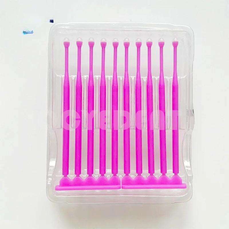 Nigf 10 шт. Одноразовые стоматологические аппликаторы с клейким кончиком Стоматологические материалы Коронка зуба Фарфоровый винир Кисть-аппликатор