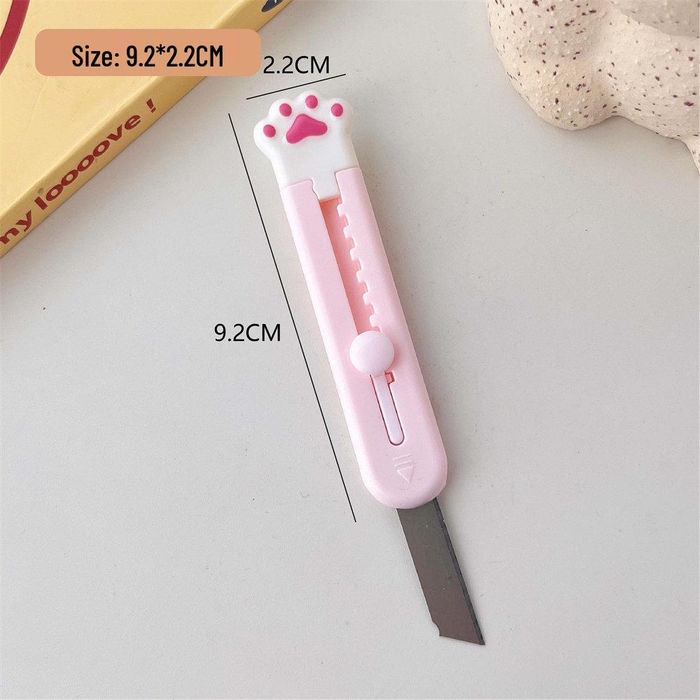 Cute Cat Craft Knife for Packages, Scrapbooking, & Paper Cutting - Portable Ice Cream Style