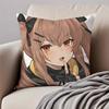Vedio G-Game G-Girls Frontline Pillow Case Anti-Dustmite Pillowcase Invisible Zipper Silky Short Plush Sofa Cushion Cover
