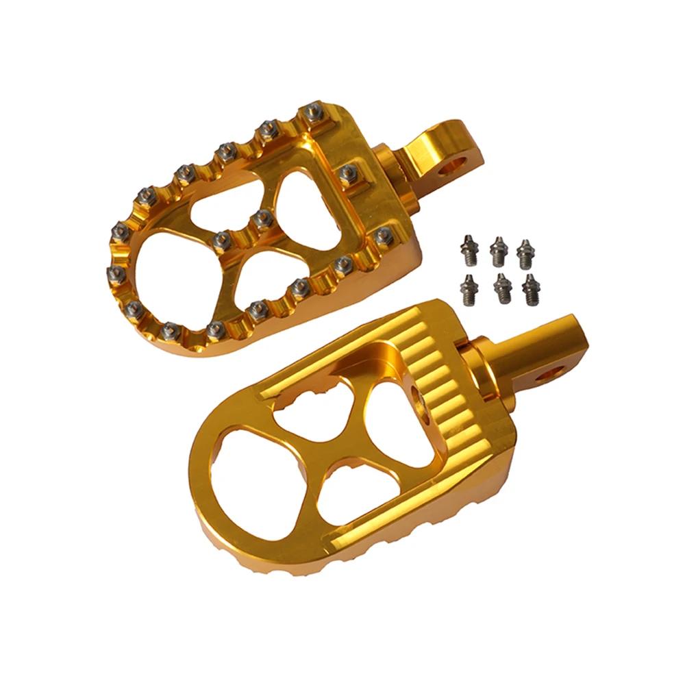

Motorcycle Foot Pegs MX Wide Fat Footrests Pedals w/Shifter Pegs For Harley Sportster XL 883 1200 Dyna Street Bob Bobber золотой