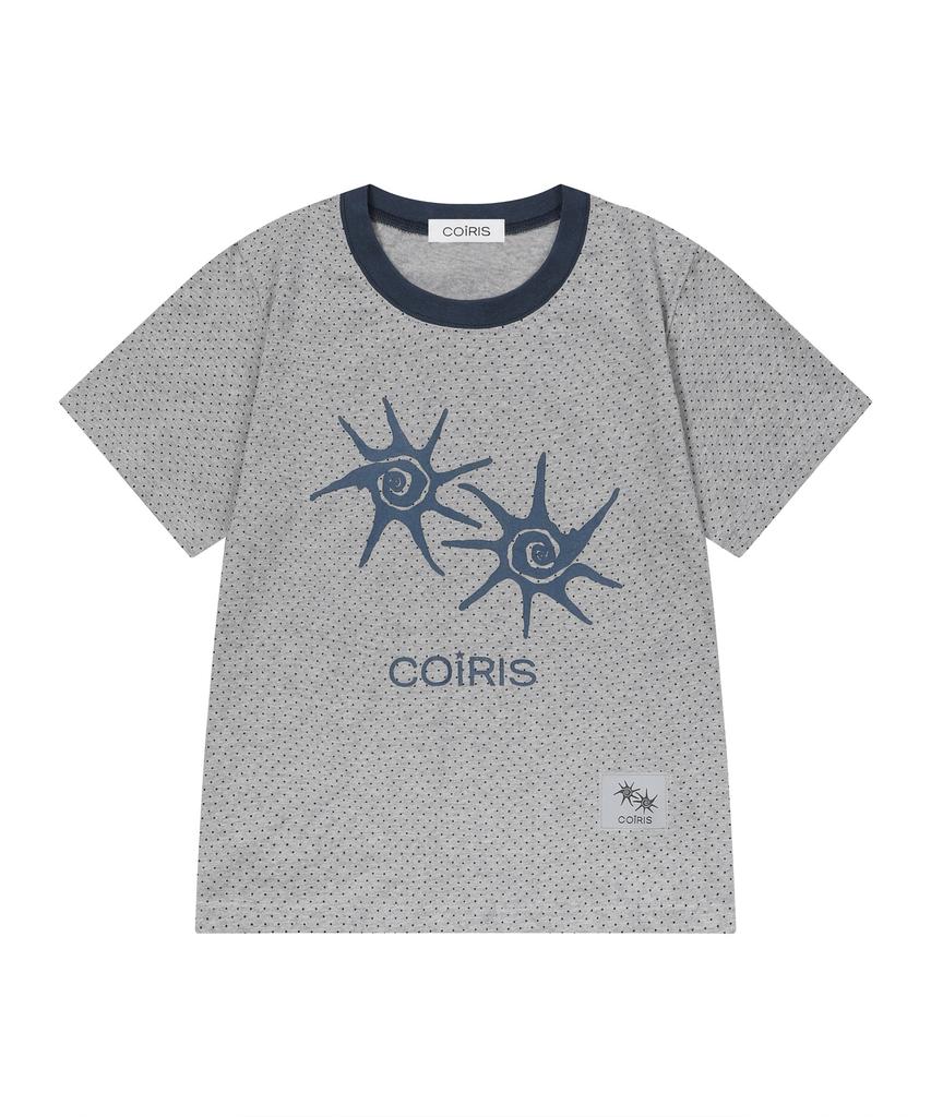 Koiliseu Soluna Dot Color Block Short Sleeve T-Shirt (5 Colors)