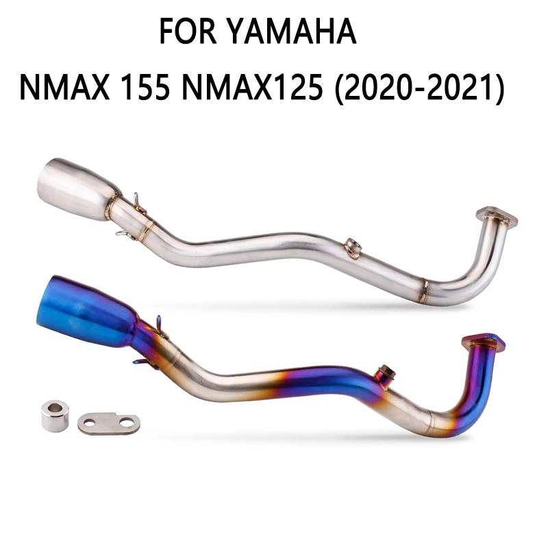 Motorcycle Exhaust System Stainless Exhaust Pipe 51MM Muffler Slip-on Header Pipe for YAMAHA NMAX 155 NMAX125 2020 2021