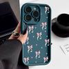 Shockproof Pink Bow Printed Case For iPhone 16 15 Pro Max 16e 14 Plus 13 12 11 Pro Max 7 8 XR X XS Soft Silicone TPU Phone Cover
