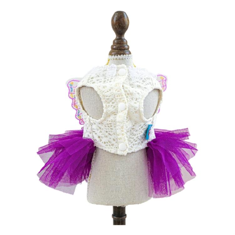 Dog Tulle Dresses Cats Princess Dress Pet Costume Dress with Embroidery Butterfly Wedding Cats Formal Event Photo Outfit