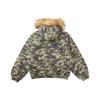 Giacca Parka con Cappuccio Sportiva BeatStreet da Uomo, Retro Mimetica, Foderata in Pile, Collo in Ecopelliccia, Vestibilità Larga, Imbottita in Cotone, Autunno & Inverno