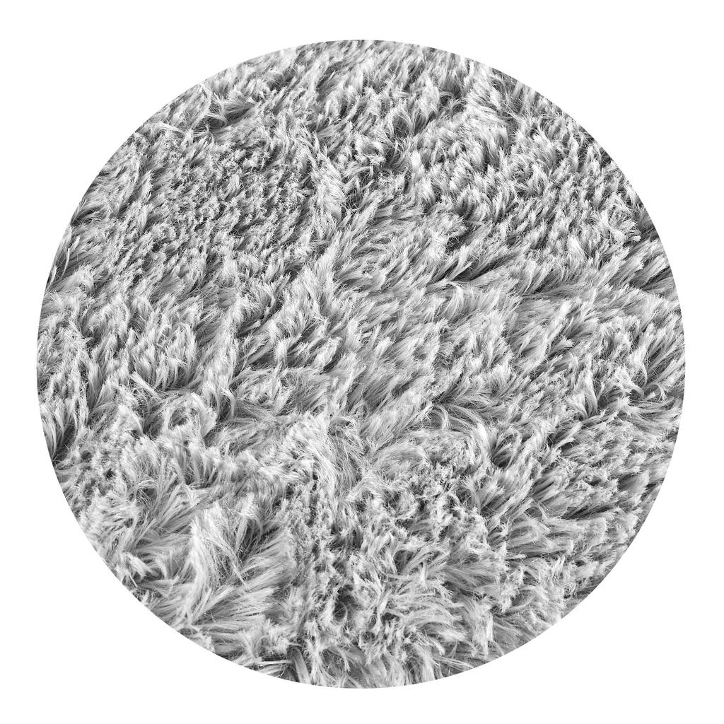 Dog Bed Mat 80x60 Cm Shaggy Light Gray Anti-slip