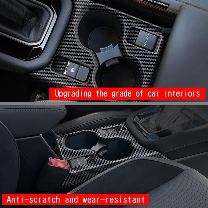 For Subaru Forester 2025 Abs 3d Partsbonfiber Center Conlose Gear Shift Panle Front Water Cup Holder Cover Interior