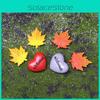 Welcome Resin Garden Ornament With Heart And Maple Leaf For Celebration Gift
