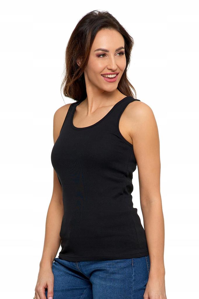 Women's Cotton Tank-Top T-shirt with Straps Classic MORAJ M Black