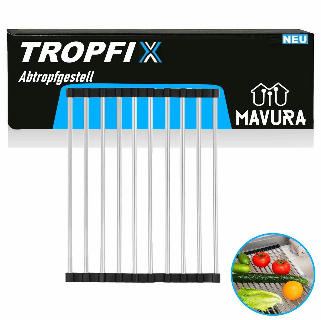 TROPFIX Draining Rack Foldable Draining Grid Stainless Steel Drying Rack Foldable