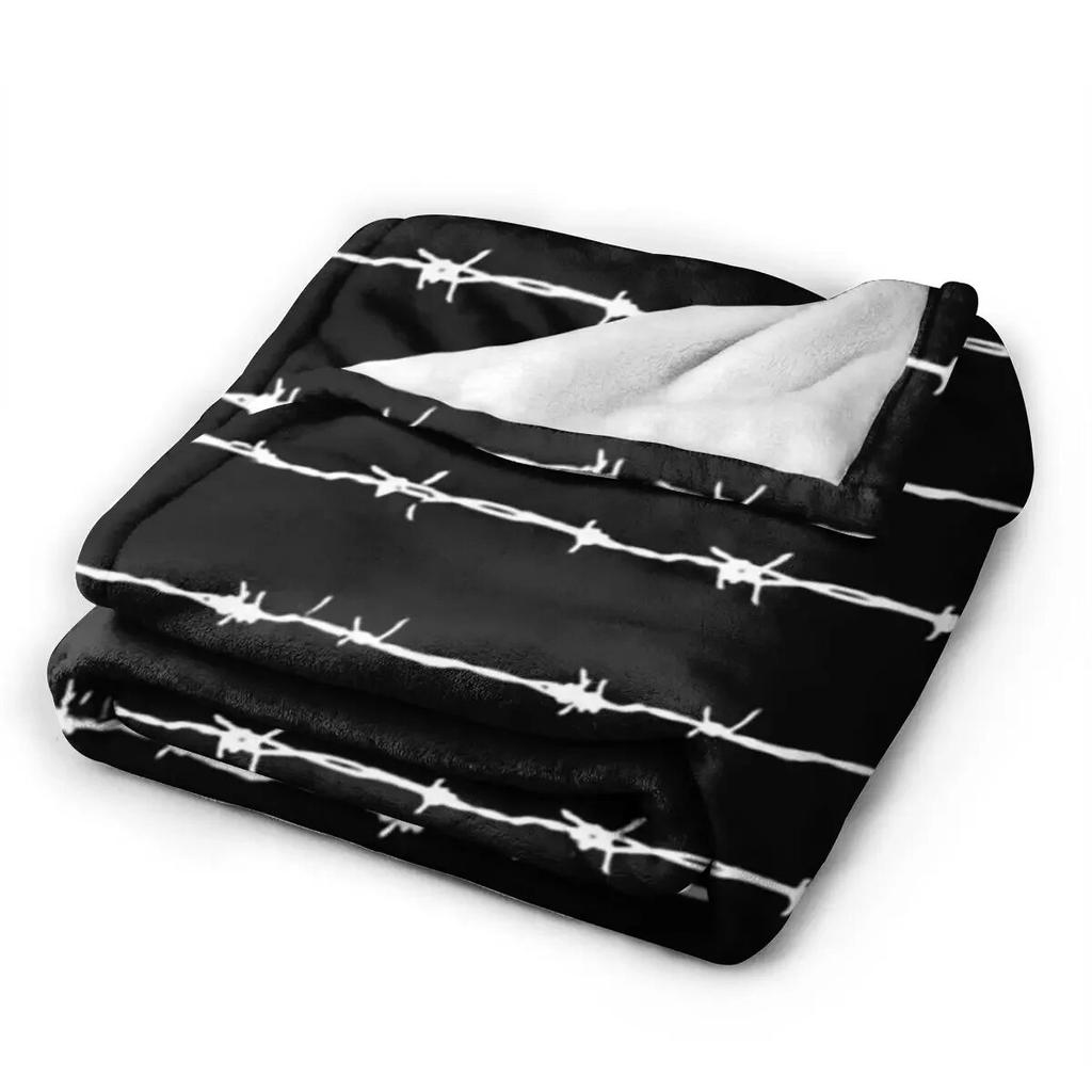 Barbed Wire Blanket Soft Warm Flannel Throw Blanket Cover for Bed Living Room Picnic Travel Home Couch