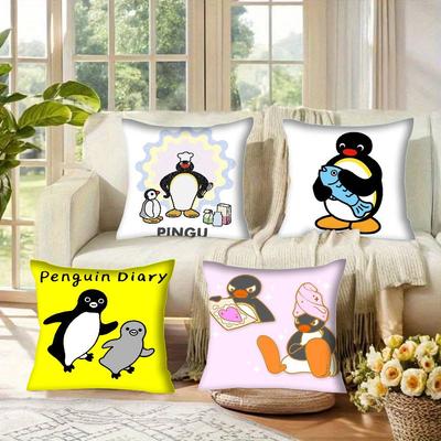 Cartonn P-ingu Pinguin Kissenbezüge Kissenhüllen Wohnzimmer Sofas Heimdekoration Geschenke