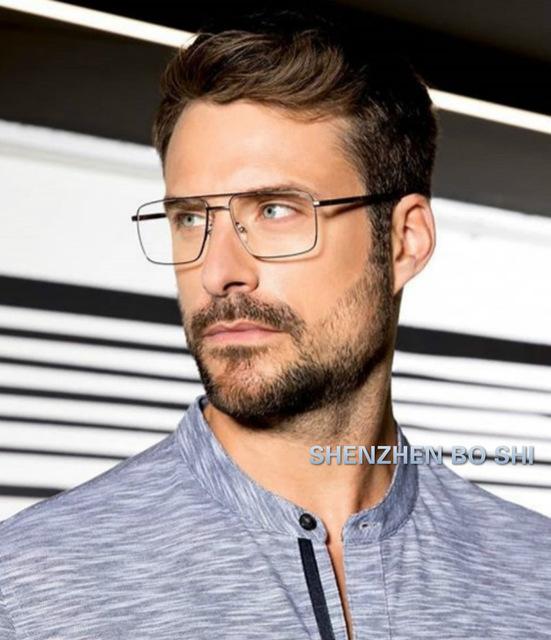 Fashion Vintage Square Frame Oversized Metal Glasses for Men Women Gold Optical Spectacle with Clear Lens