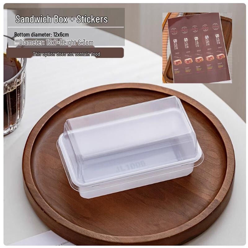 Half-Slice Clear Sandwich Packaging Boxes