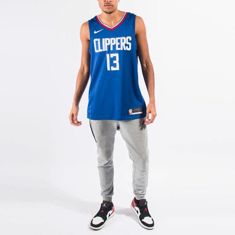 Nike NBA Paul George LA Clippers 2020-2021 Swingman Quick-Drying Jersey Men Tops Blue CW3668-403