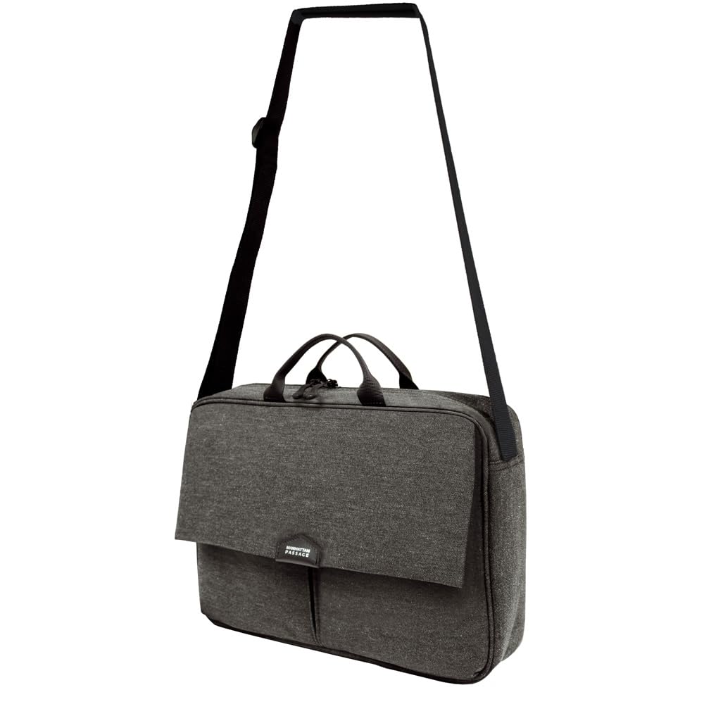 Manhattan Passage 5606CH A4 Flap Shoulder Bag, Unisex (Charcoal Gray)
