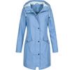 Giacca da Escursionismo Impermeabile Tong Boke Autunnale Nuova Collezione per Donna Lunghezza Lunga Cappotto da Esterno
