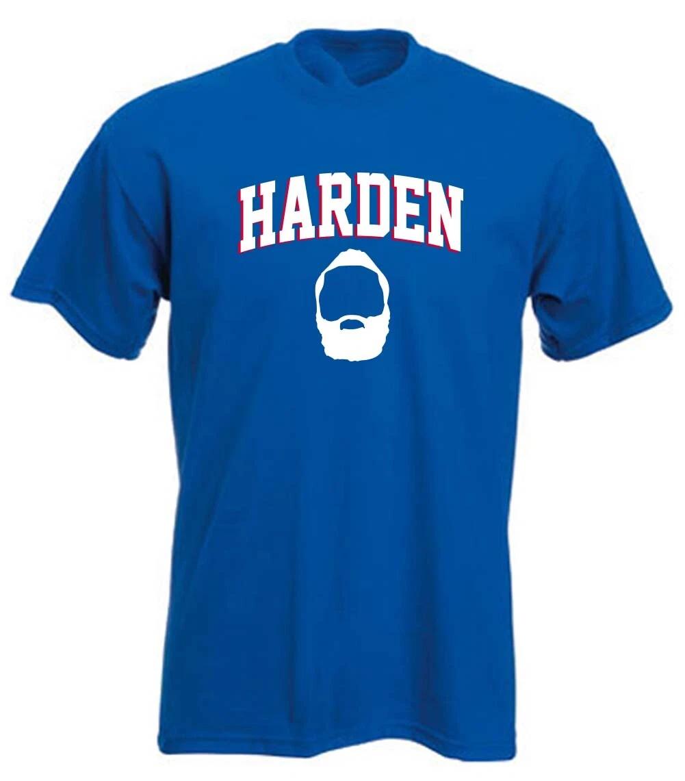 James Harden Philadelphia 76ers Jersey Text Beard Long Short Sleeve T-Shirt XXL