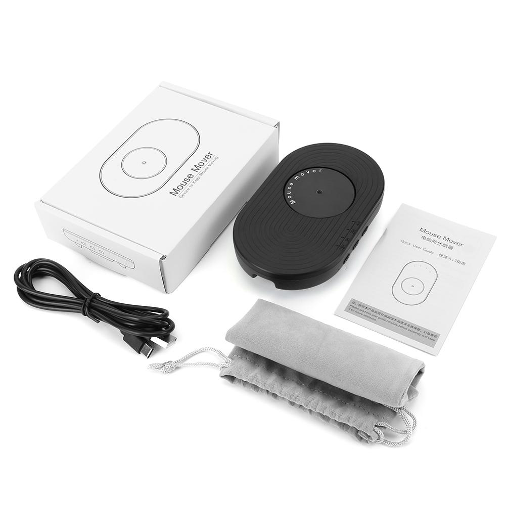 Mouse Jiggler Mouse Mover with Timer/Switch Button Undetectable Moves Mouse Automatically USB C Cable Keep For PC Screen Active