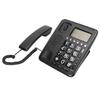 Corded Telephone Caller ID Full Hands Free Fixed Landline with Blue Screen for Home Office Black