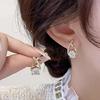 Elegant Cross Zircon Stud Earrings For Women High End Light Luxury Temperament Fashion Jewelry Accessories