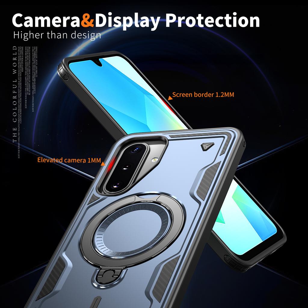 Armor Case Fundas For Samsung Galaxy A14 A15 A25 A35 A55 A16 A26 A36 A56 A17 A37 A57 5G 360° Rotating Magnetic Stand Phone Cover