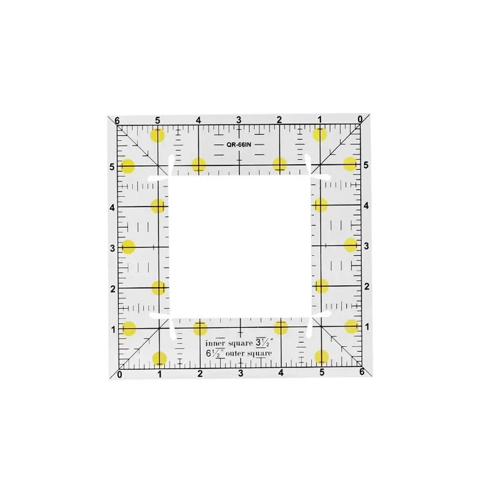 Acrylic Square Ruler Clothing Tailor Ruler Patchwork Ruler Middle Cutout Design Sewing Accessories Seam Needlework Stitch