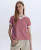 Clove [26Sm Clove] Multi Stripe Terry Polo Shirt (Red)