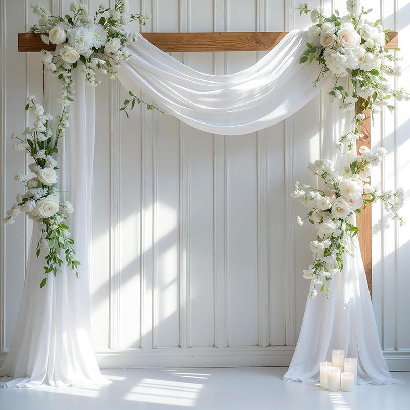 Handmade Tulle Chair Sash - Solid Color Fairy Mist Mesh, Ideal for Wedding Decor and DIY Projects