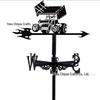 Weather Vane Ornament: Outdoor Wrought Iron Spray-Painted Roof Decoration Metal Craft