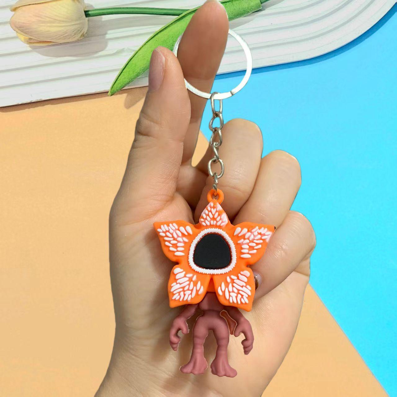 Cartoon Stranger Things Carnivorous Plant Doll Keychain, Quirky Decoration, Bag Charm, Children s Gift