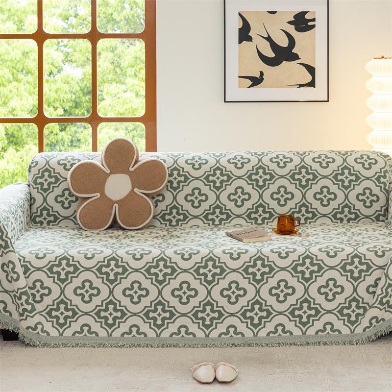 

Новое четырехсезонное универсальное шенилловое покрывало для дивана полностью покрыто чехлом для дивана и пледом, защищающими от царапин кошек и пыли. 180*130