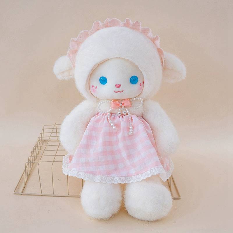 Lovey Sheep Plush Toy With Polyester Fiber Filling For Kids And Teens
