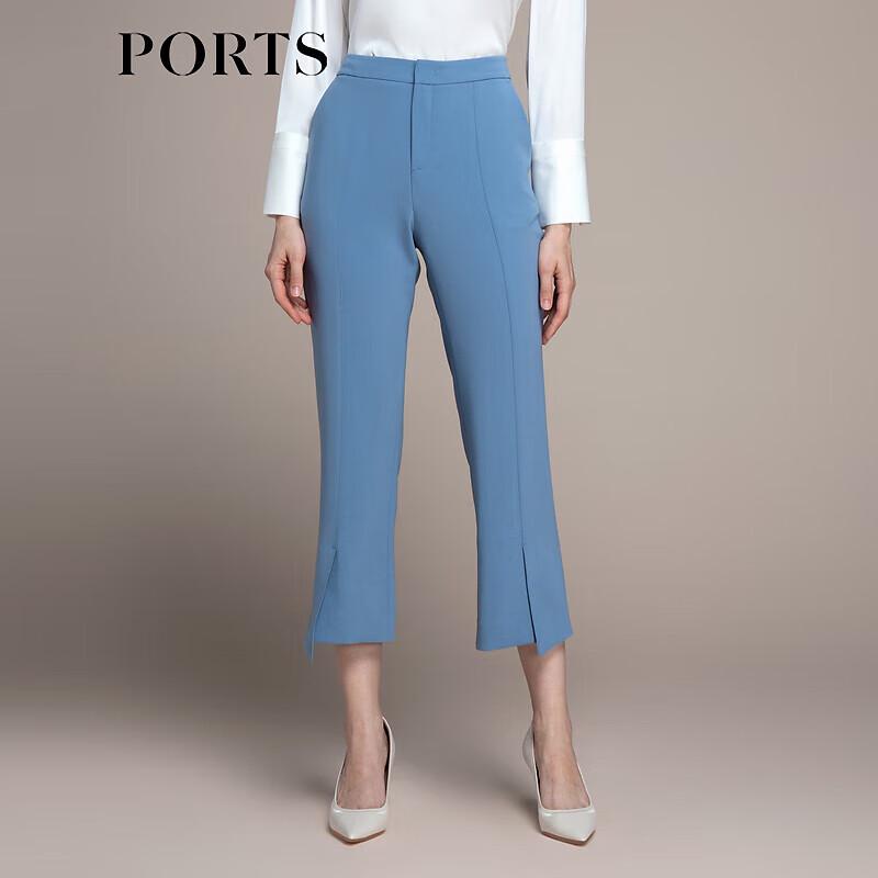 PORTS Women's Triacetate Slim Cropped Trousers