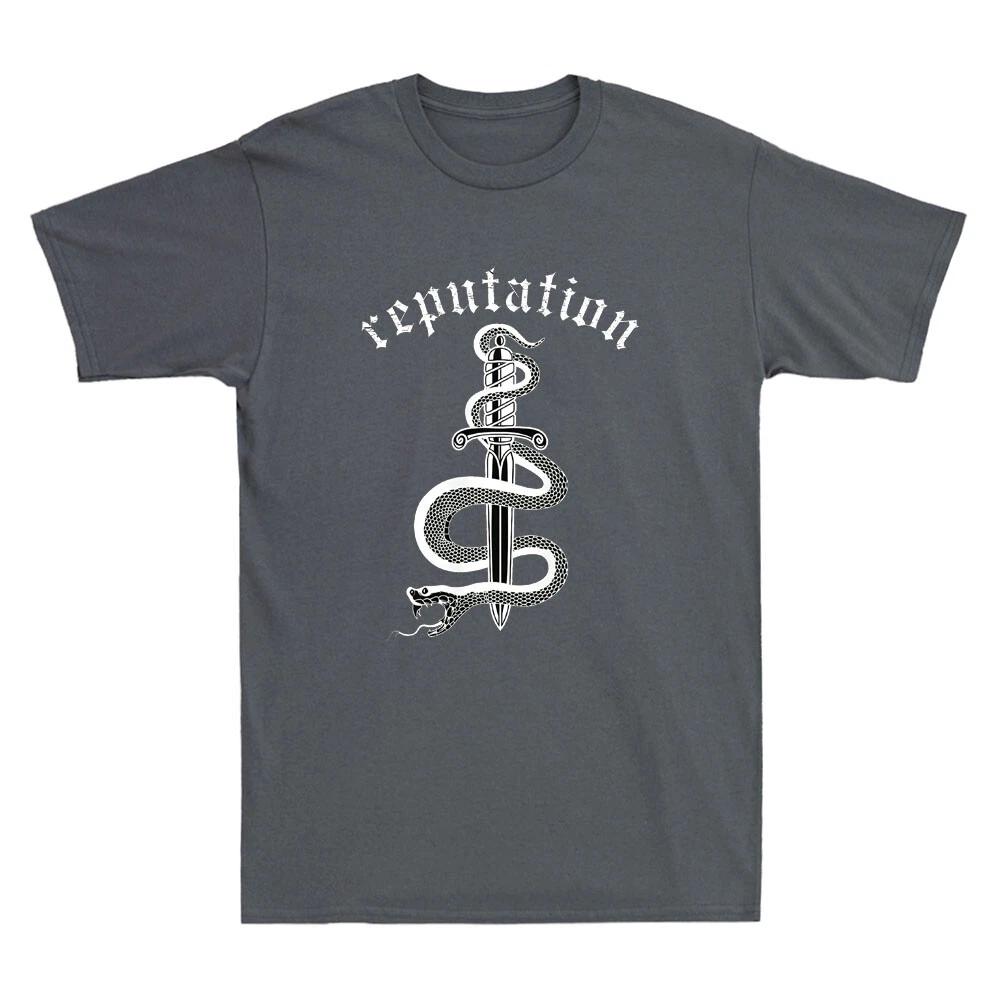 Snake Reputation In The World Horror Snake With Sword Meme Vintage Men s T-Shirt 2XL