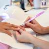 4 Pcs French Gel Nail Art Brush, Double-Ended French Gel Acrylic Nail Brush with Dotting Tool, Professional Manicure Tool for Manicure Cuticle Clean