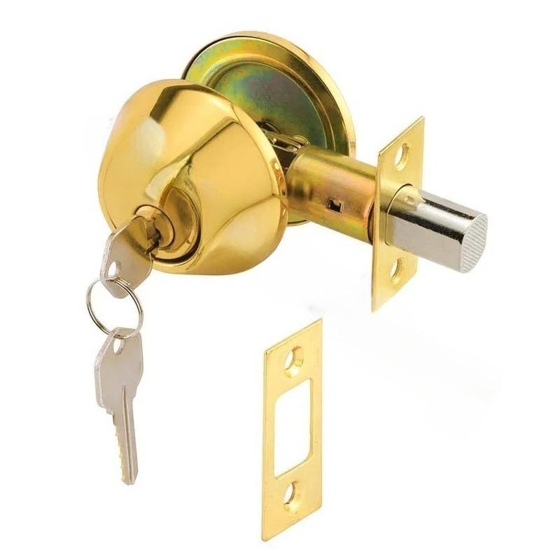 Home Door Gate Single Cylinder Deadbolt Chrome Stainless Steel Dead Bolt Door Lock