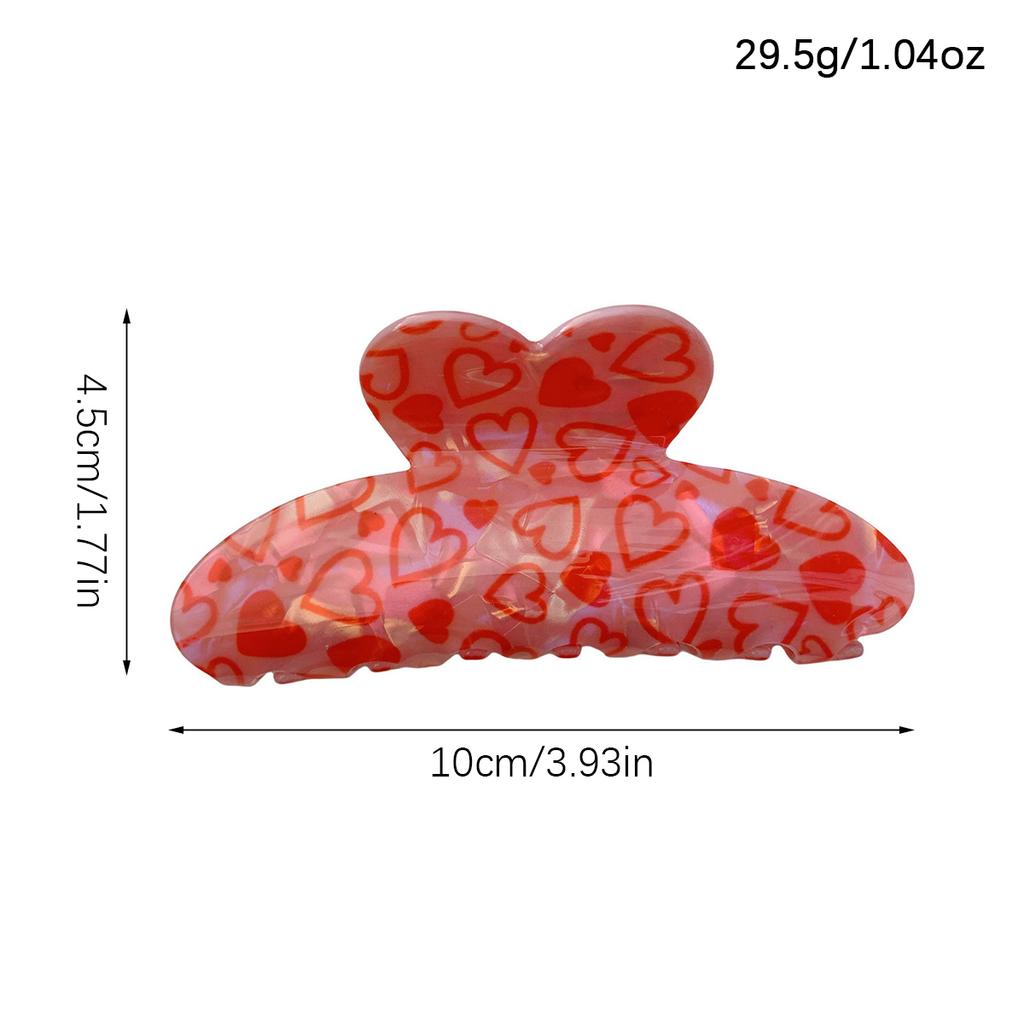 1pc Sweet Valentine's Day Heart ShapedHair Clip Cute Red Lip Grab, Love SharkClip, Ponytail Clip Hair Claw HairAccessory
