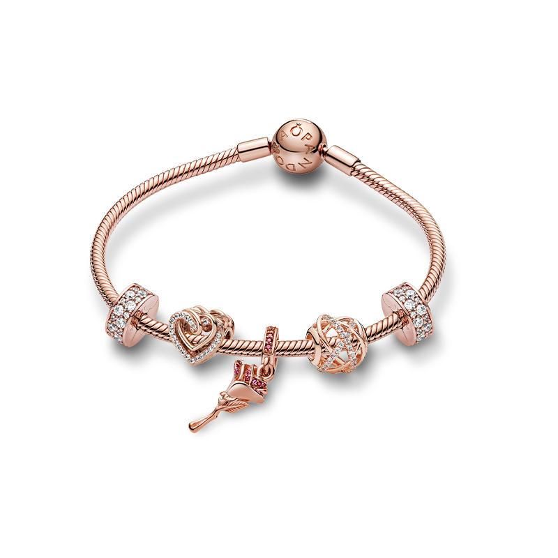 Pandora Markenlogo Design Armband Damen Roségold ZT1093