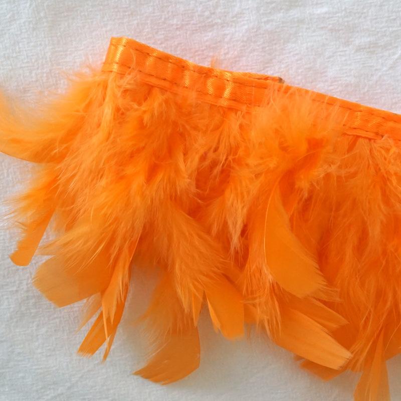 50Pcs Turkey Feather Fire Piece Feather Cloth Edge, Skirt Lace Feather Wall Feather Light Diy Dance Suit Decorative Materials