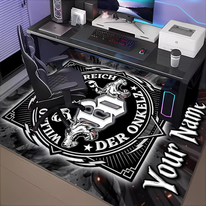 Benutzerdefinierter Name Realm Onkelz Band Teppich Büroteppich, Indoor-Teppich, Stuhlmatte, Wohnzimmer, Fußmatte Spielteppich Heimdekoration Geburtstags-Weihnachtsgeschenke