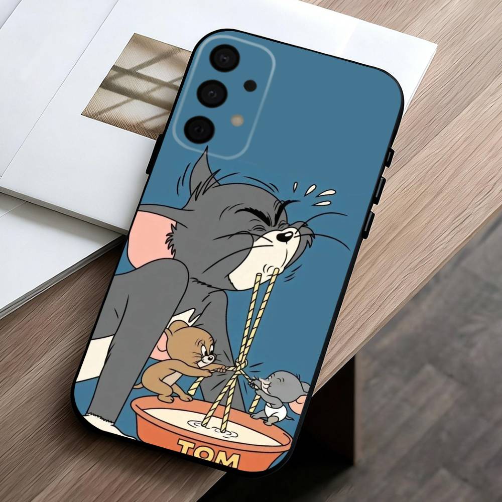 F-Funny TomS Cartoon J-JerryS  phone Case For Samsung Galaxy A73,A72,A71,A70,A53,A52,A51,Others Soft Black Shell