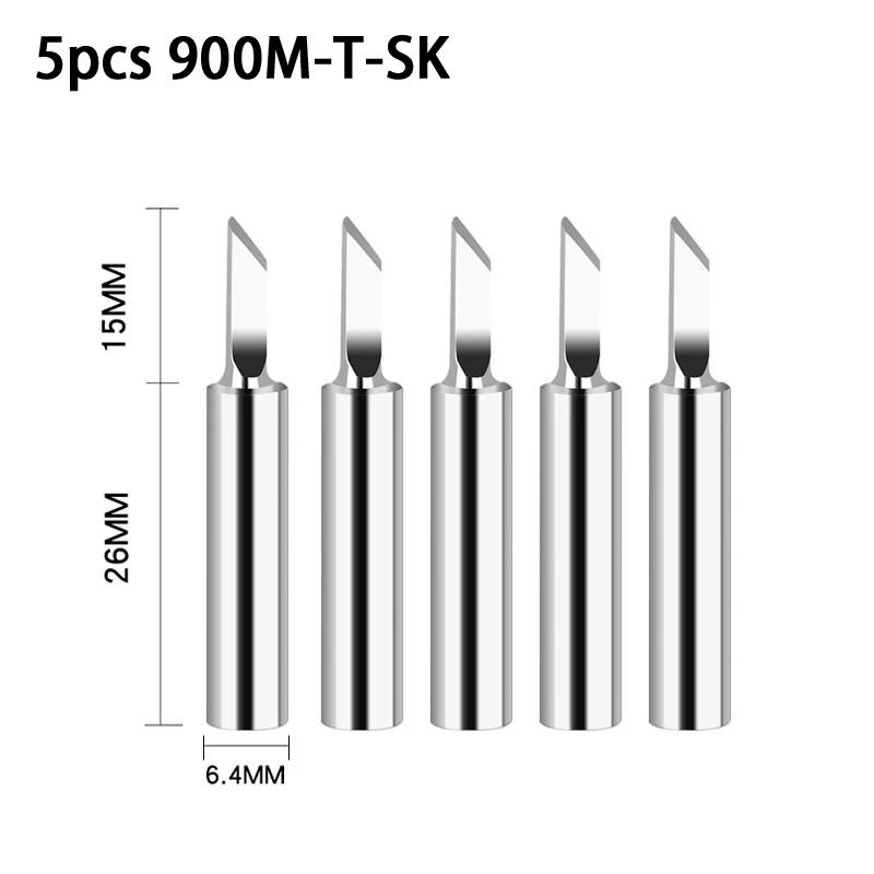 5Pcs Soldering Iron Tips K/SK/B/I/IS/1C/2C/3C/4C/2.4D/3.2D Soldering Iron Tips Set 900M-T Series BGA Soldering Tool Accessories