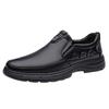 Leather Shoes Men's 2025 Autumn New Breathable One-pedal Casual Shoes Men's Trend Versatile Soft-soled Dad Shoes