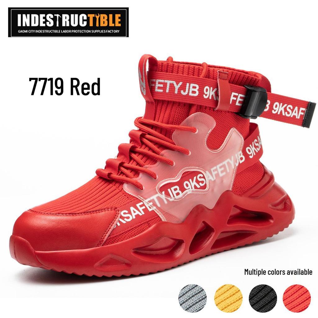 Men's Lightweight Anti-Smash, Anti-Puncture Safety Boots - Comfortable, Breathable, Soft Sole for Long Wear