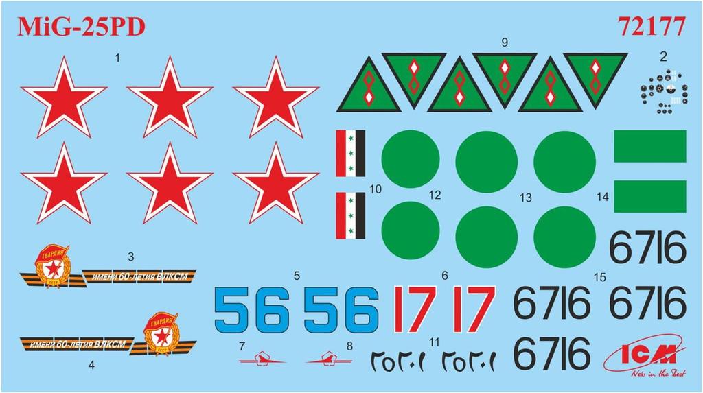 ICM scale Soviet Air Force PD plastic model kit 72177 1/72 MiG-25