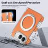 For iPhone Duo Ultra Fold Case Luxury Leather Matte Magnetic Rotating Bracket Shockproof Protection Hard Back Cover Accessories