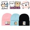 Winter Maltese Knit Hat With Printed Design For Men Women Casual Weather Cold