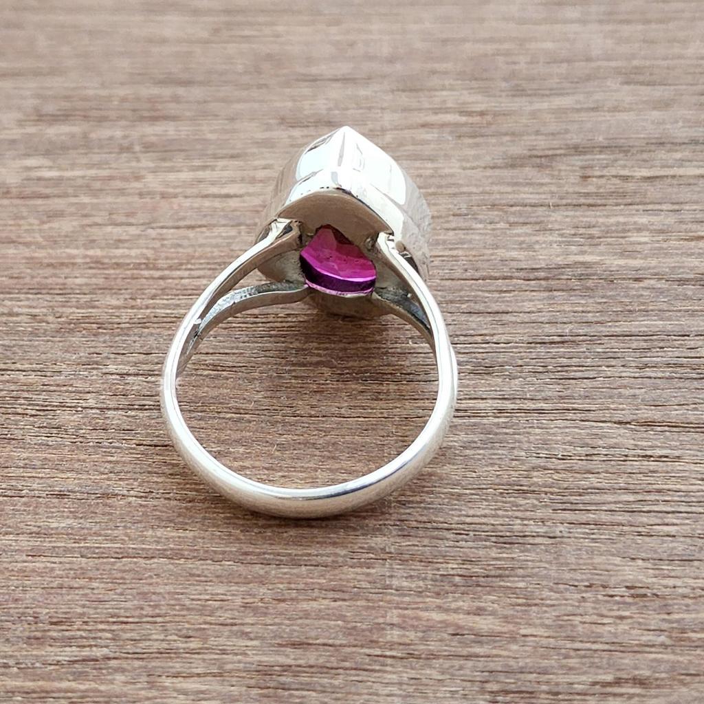 Pear Cut Multicolored Watermelon Tourmaline 925 Sterling Silver Ring Jewelry, Handmade Gift Tourmaline Ring